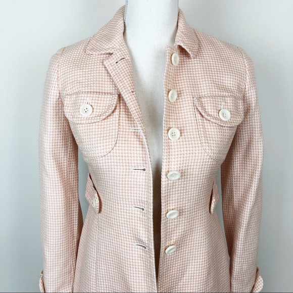 Ann Taylor Petite Tweed Trench Coat Jacket Preppy - Picture 2 of 6